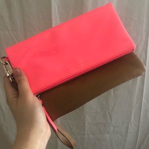 Banana Republic hot pink clutch *lowest price*